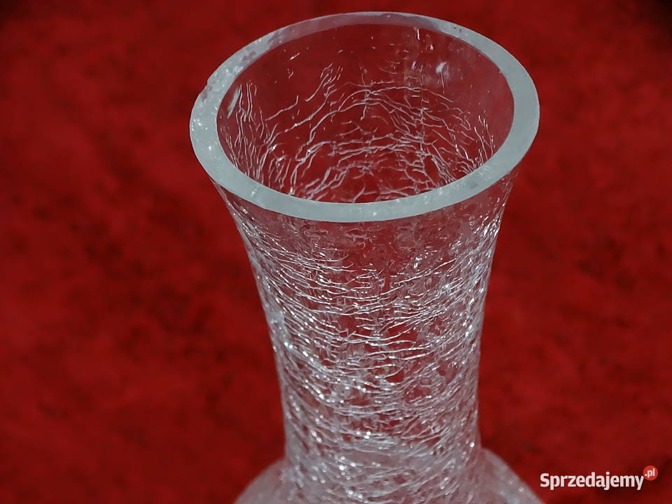 Stylowy Wazon z Efektem Mrożonego Szkła Crackle Biłgoraj