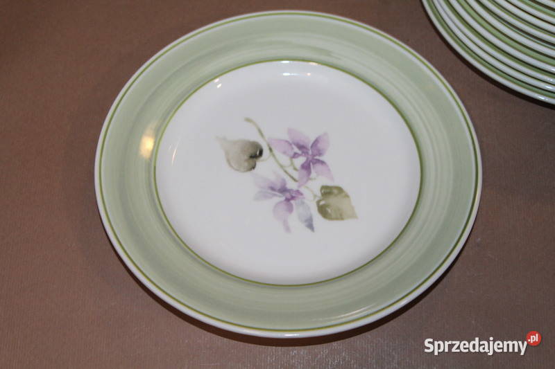 Komplet porcelanowych talerzyków 10 1596 FiaF Szczecin