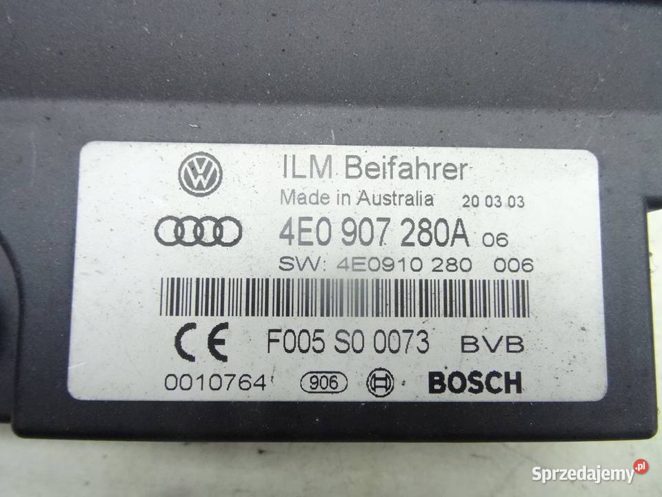 4E0907280A AUDI A8 D3 0307 STEROWNIK MODUŁ osobowe wielkopolskie Przemęt