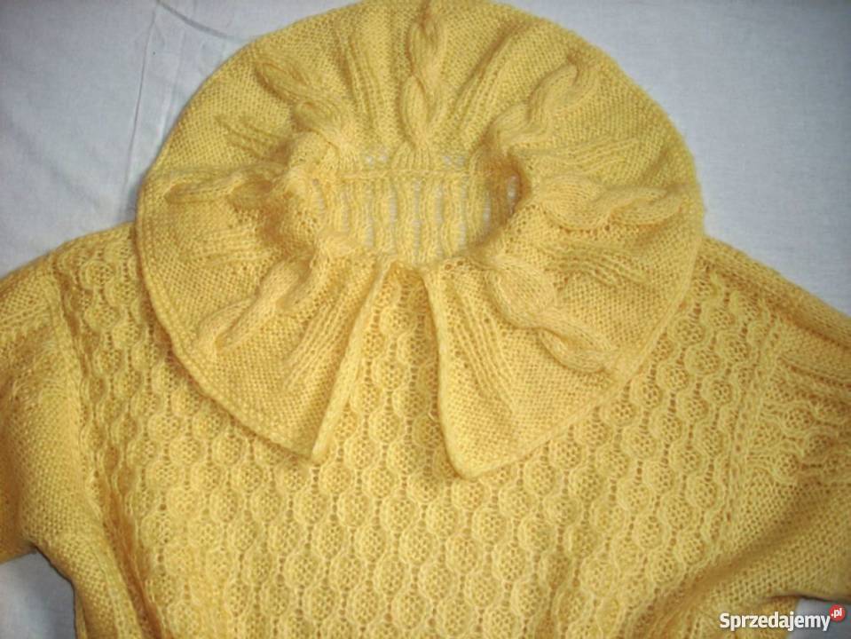 Luźny Sweter Oversize Pastelowy L XL długi