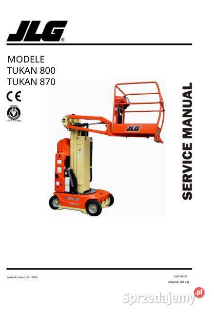 JLG Toucan 800 870 instrukcja naprawy świętokrzyskie Kielce sprzedam