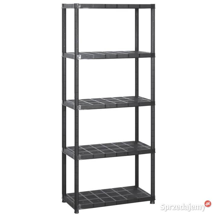 vidaXL Regał 5poziomowy czarny 142 x 38 x 170 Meble Warszawa