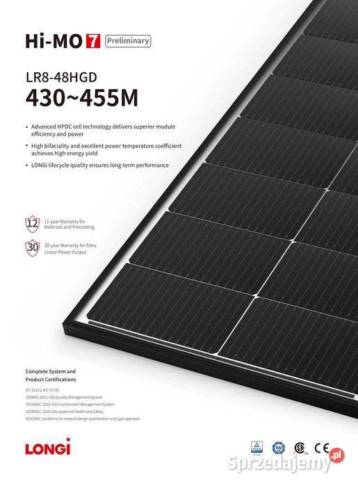 Panel Fotowoltaiczny LONGi HiMO 7 440W Bifacial