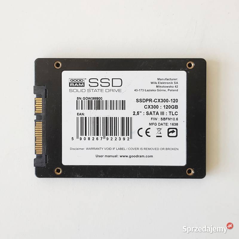 Dysk SSD Goodram CX300 120GB 25 SATA III Jasionów