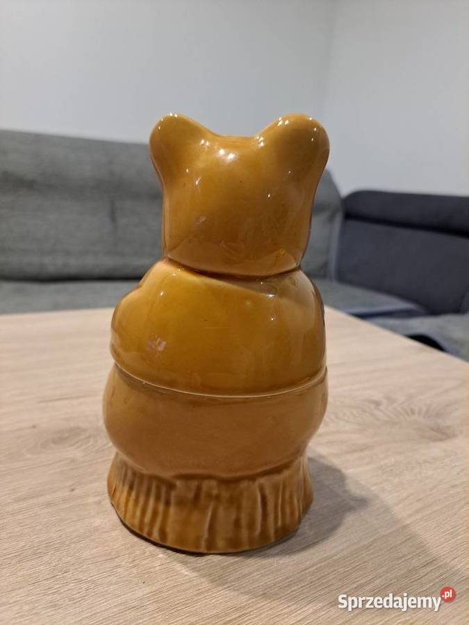 Stary Ceramiczny Pojemnik Na Miód Miś Z Czasów mazowieckie Radom
