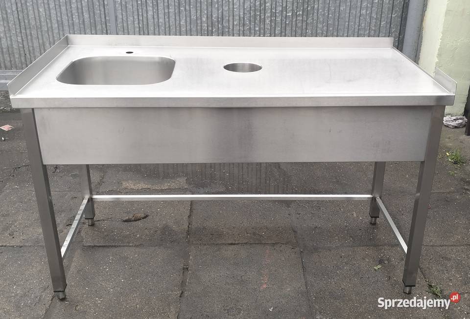 Zlew gastronomiczny 1komorowy z otworem na Słupia Kapitulna