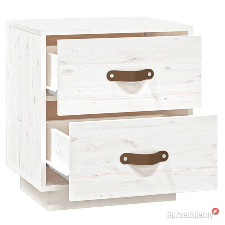 Szafki nocne 2 białe 40x34x45 lite drewno mazowieckie Warszawa