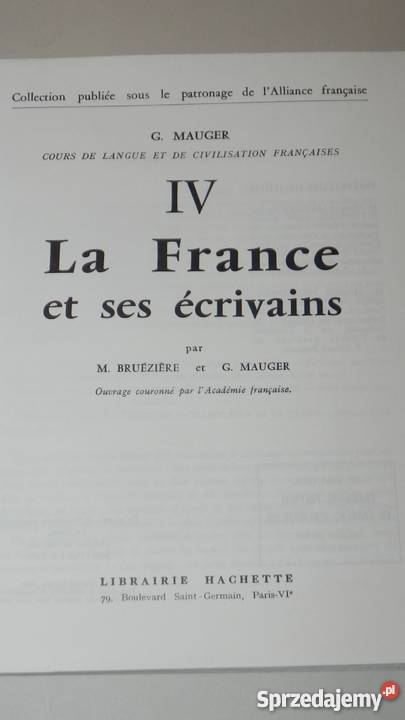 COURS DE LANGUE ET DE CIVILISATION FR TOM IV Elbląg