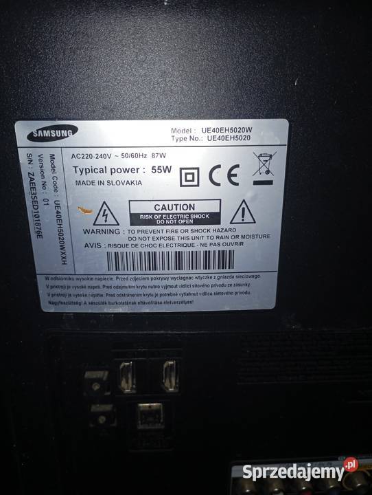 Sprzedam telewizory Samsung podkarpackie Cieszanów