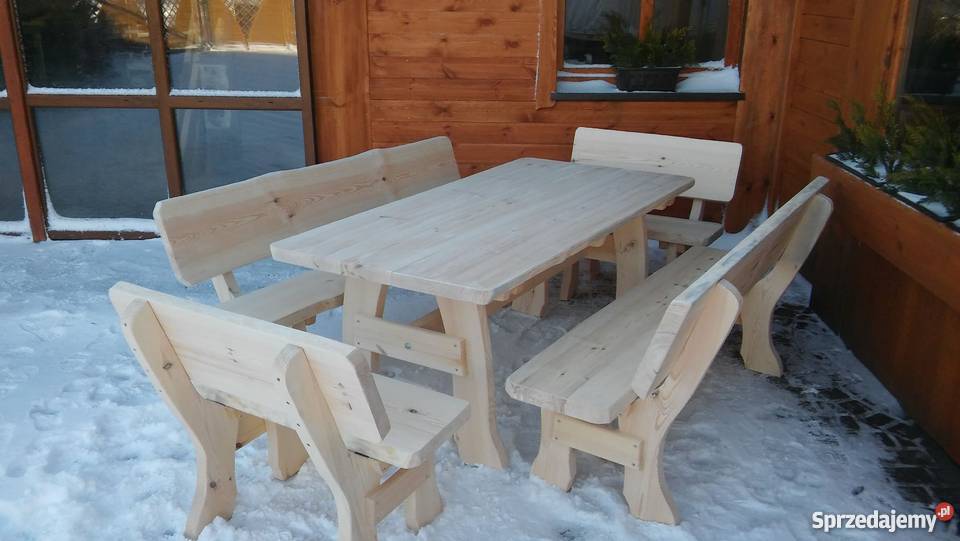 Meble ogrodowe barowe drewniane z sprzedam