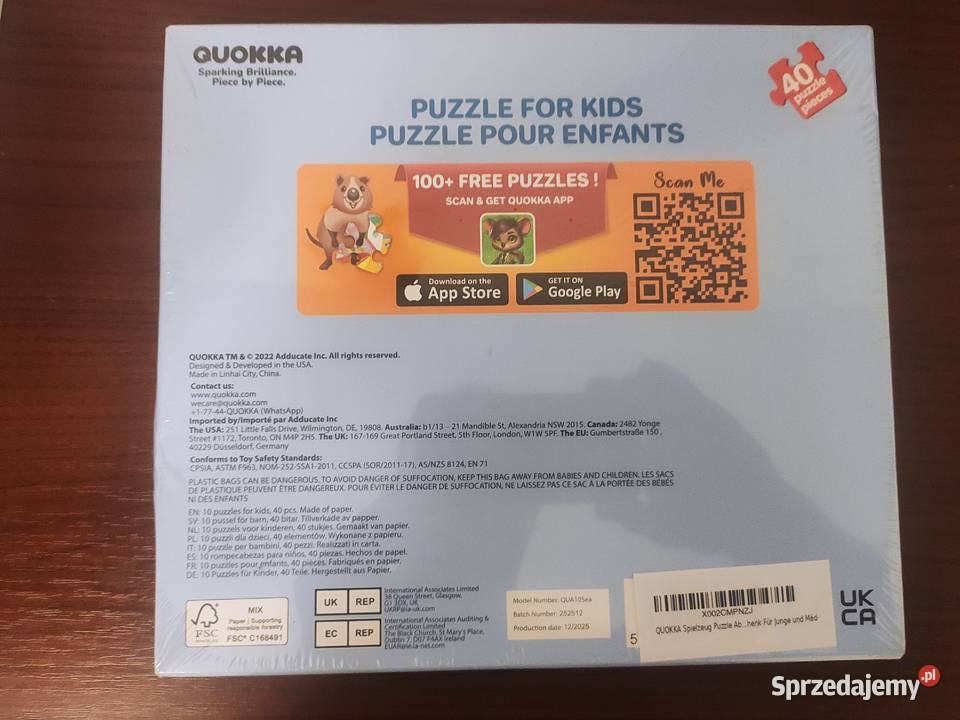 Puzzle zestaw QUOKKA dzieci 25 lat African Podwilk