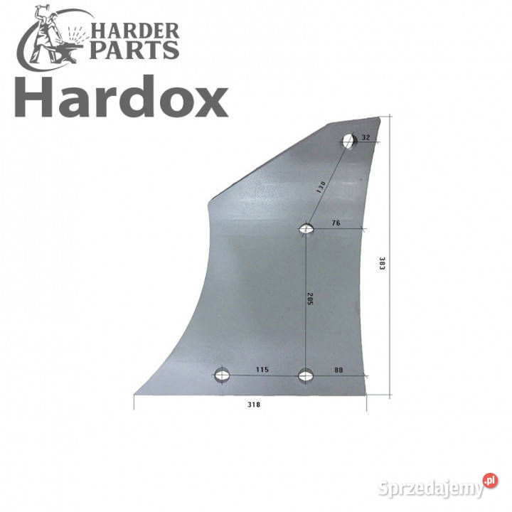 Pierś HARDOX 90060333L części do pługa SKJOLD nieuszkodzony