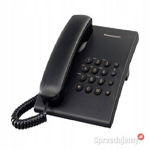 Telefon Stacjonarny Panasonic KX-TS500 Czarny. Polecam.