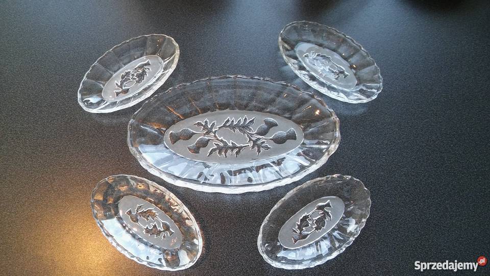 szkło półmisek osty hortensja polskie wzornictwo Gdańsk sprzedam