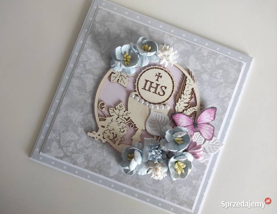 Kartka w pudełku ręcznie robiona na Pamiątkę Łódź