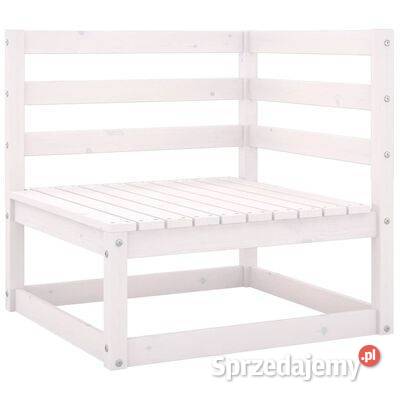 vidaXL Ogrodowa sofa narożna biała lite drewno Krzesła ogrodowe sprzedam