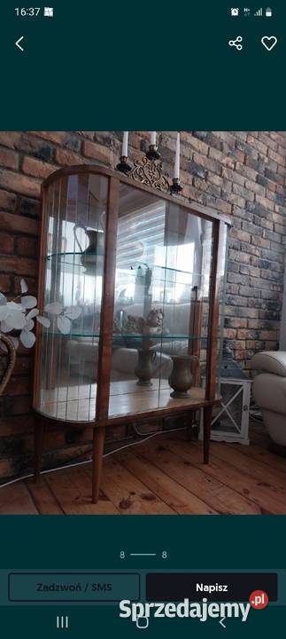 Witryna gablota retro prl lata 50te vintage