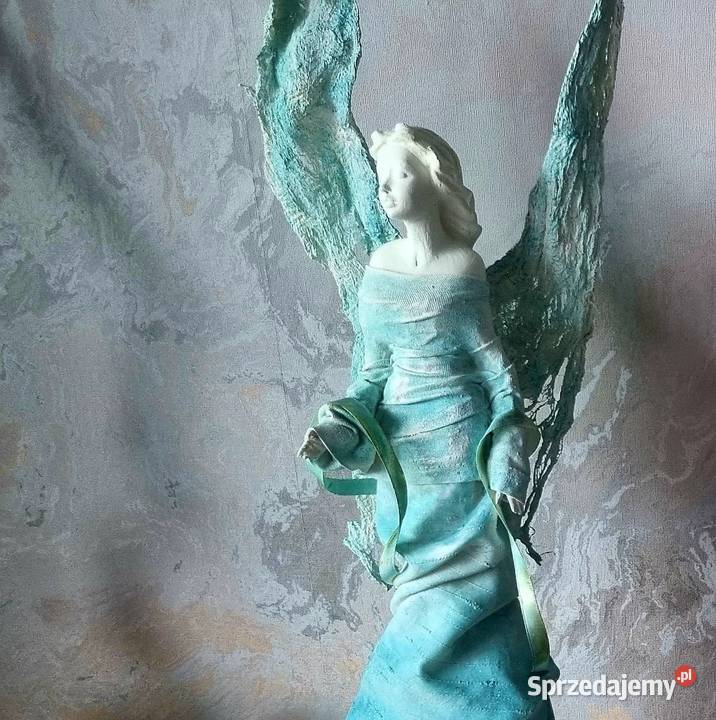 Anioł w jasnym turkusie Antyki, Sztuka, Kolekcje Zamość