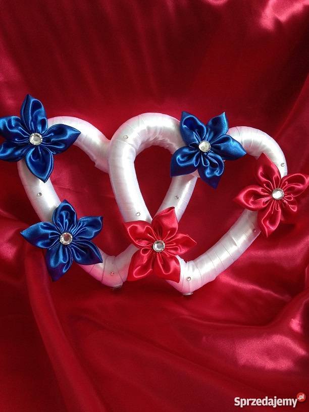 serduszka ze styropianu i wstążki satynowej Zabrze