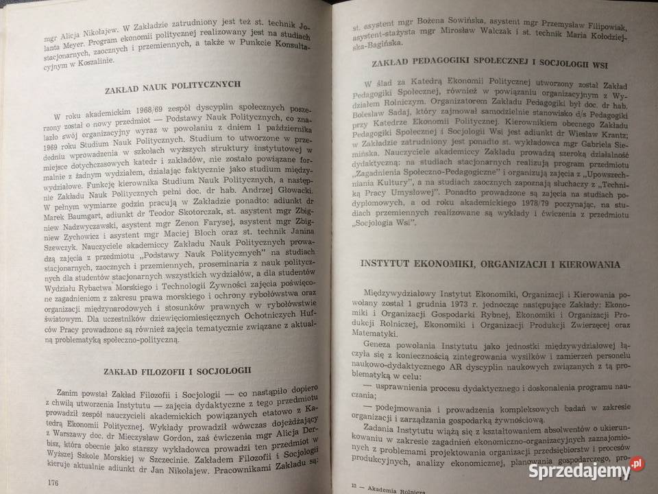 3289 XXV Lat Akademii Rolniczej W Szczecinie Antykwariat Szczecin