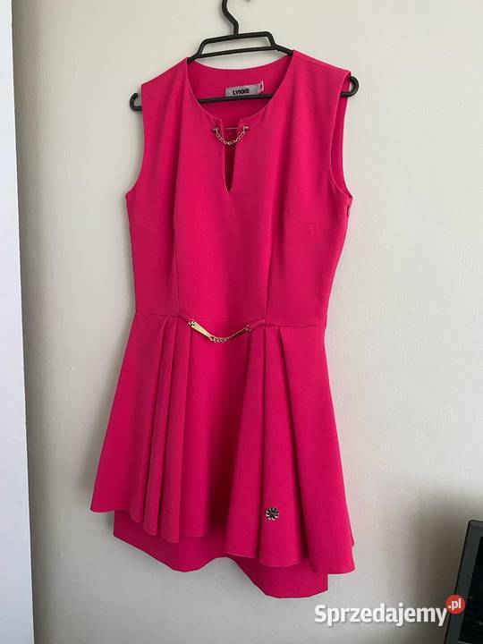 Sukienka w kolorze fuksji wizytowa rozmiar M