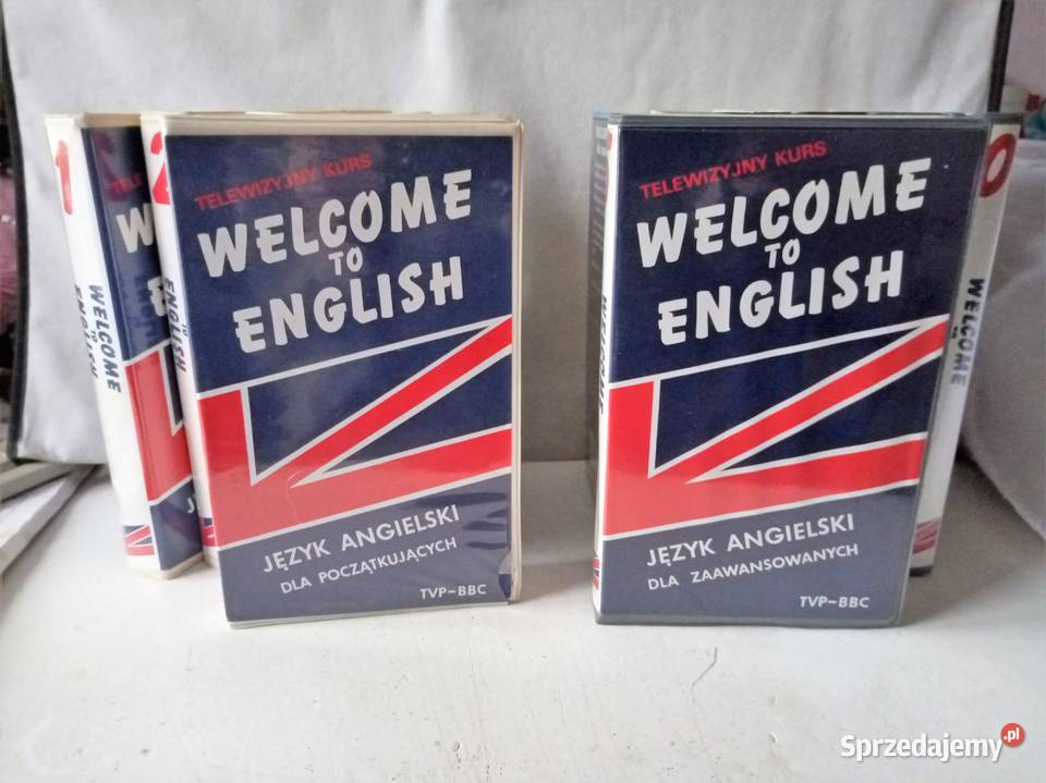 Duży kurs języka angielskiego na kasetach VHS Warszawa