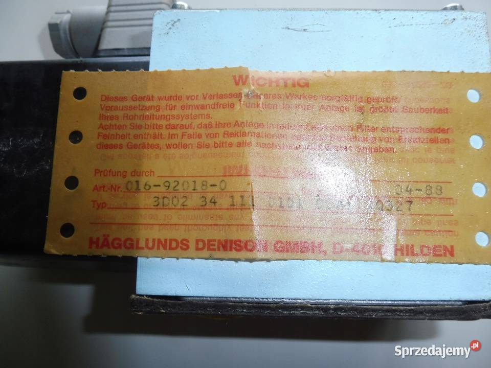ELEKTROZAWÓR HAGGLUNDS DENISON 3D0234111010100A1 Wąchock sprzedam
