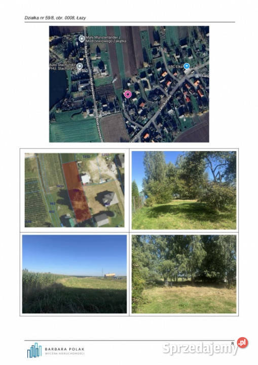Syndyk sprzeda nieruchomość gruntową Łazy sprzedam