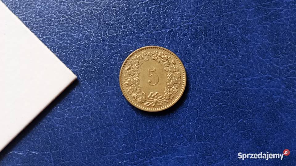 Stare monety 5 rappen 1985 Szwajcaria Lesko