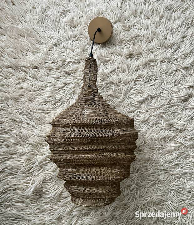 Lampa wisząca mosiężna siatka kokon Nest cocoon mazowieckie