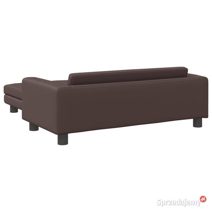 Sofa dziecięca z podnóżkiem brązowa 100x50x30 Pokój dziecięcy Warszawa