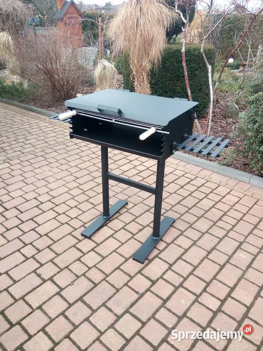 Solidny grill ogrodowy blacha 4 mm z pokrywą wielkopolskie