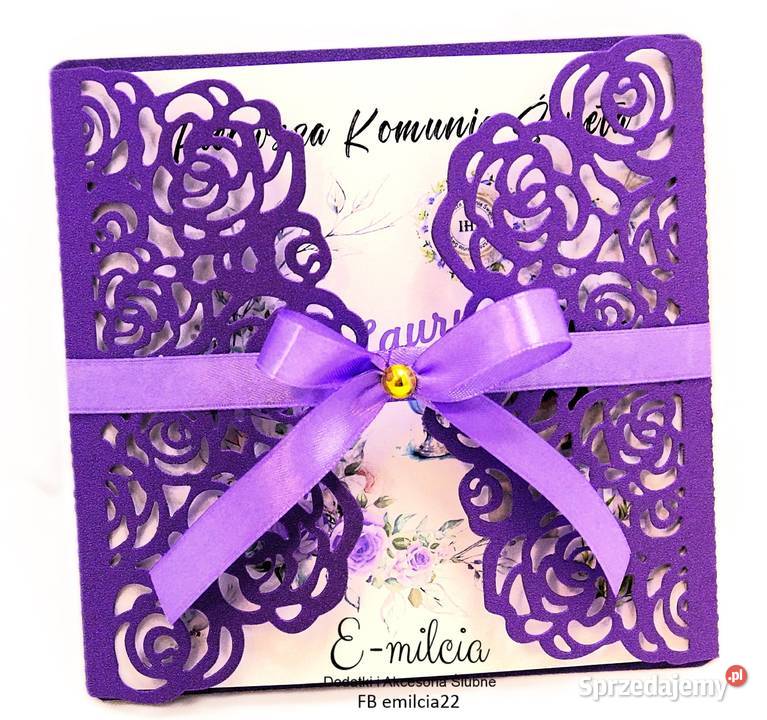 Zaproszenia ażurowe Ślub Komunia Chrzest Zielona Góra