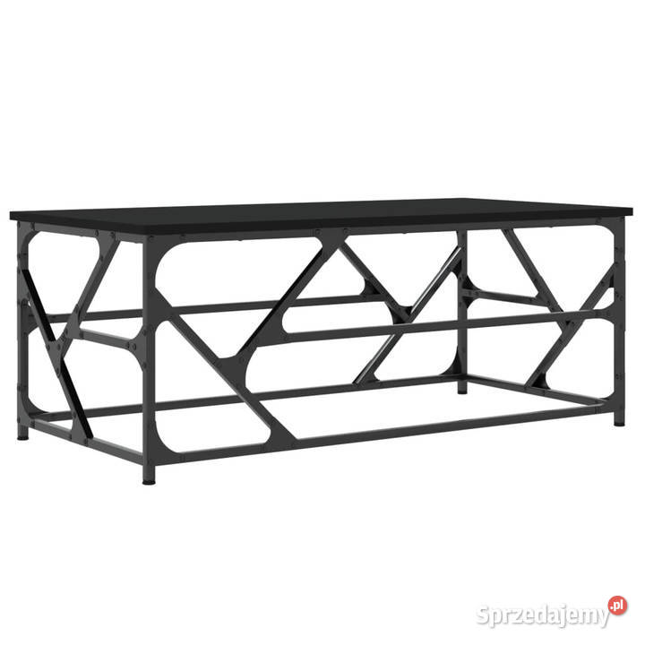 Stolik kawowy czarny 100x50x40 materiał Warszawa