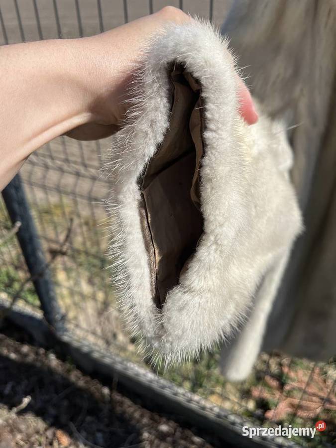 Futro z norek kremowe jasne palomino Odzież damska Łowęcin