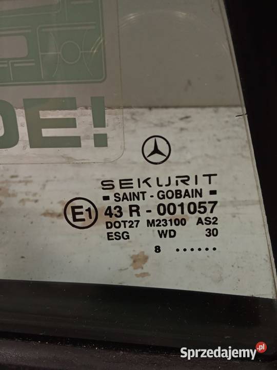 Szyba Trójkątna Prawa Przednia Mercedes W168 97 wielkopolskie Bralin