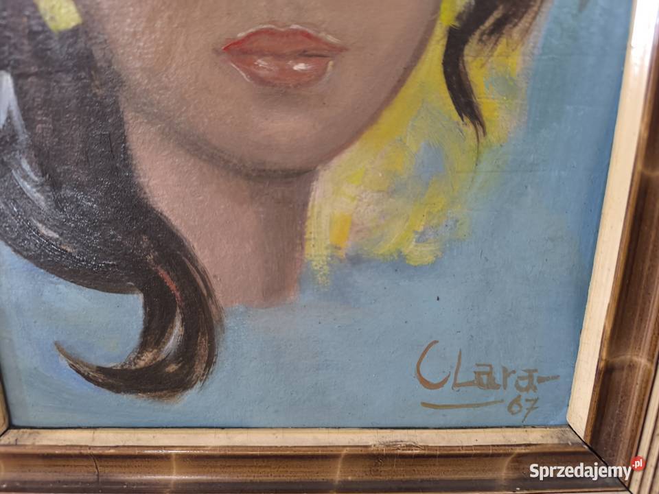 Piękny obraz przedstawiający portret kobiety łódzkie sprzedam