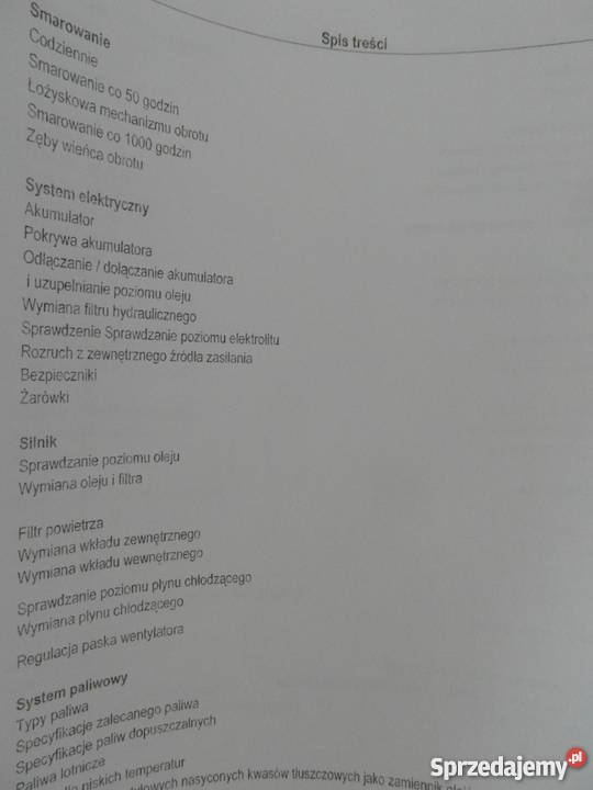 dtr instrukcja obsługi koparka JCB 8030 i inne Szczecin