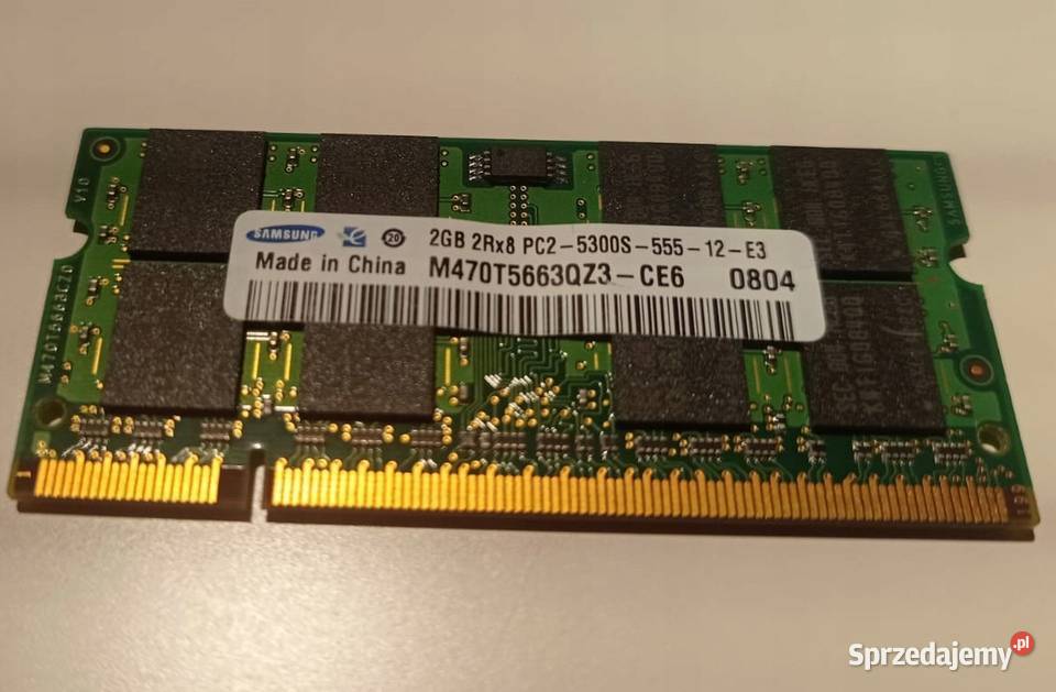 PAMIĘĆ RAM 2Rx8 SAMSUNG 2GB DDR2 PC5300S55512E3 Warszawa sprzedam
