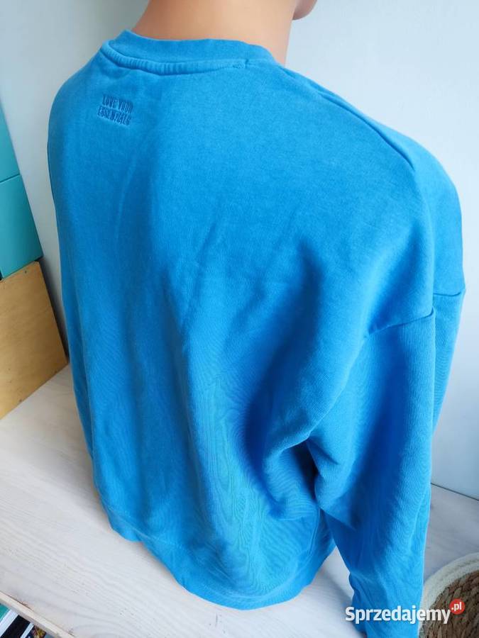 Bluza dresowa niebieska Essentials by Tchibo Inny materiał Głuchołazy