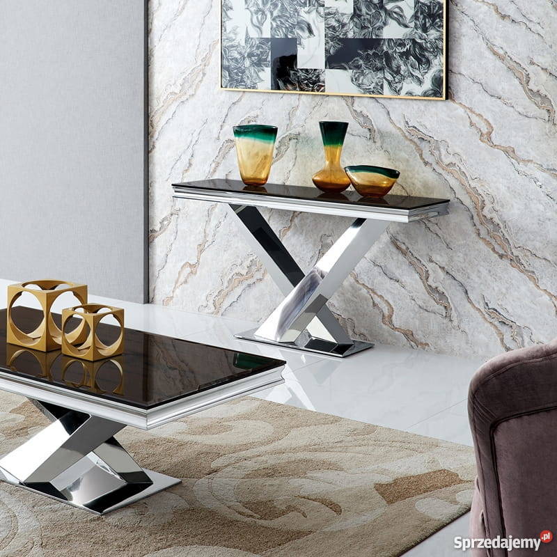 Konsola Cameron 140x40x75 blat szklany Warszawa sprzedam