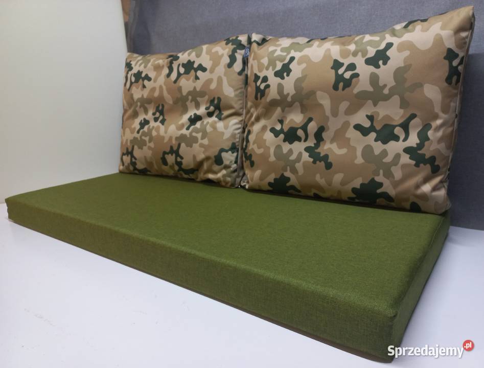Poduszki ogrodowe na ławkę Poducha na palety zielona moro