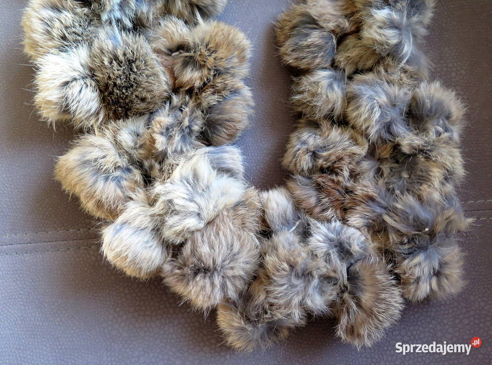 Ciepła etola z futra naturalnego Komorniki