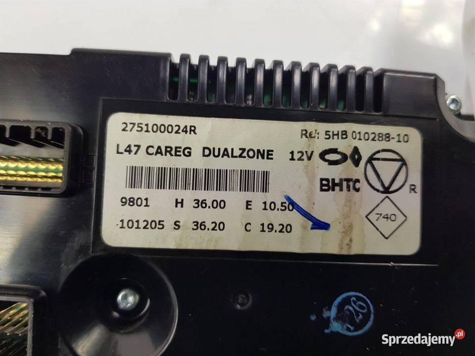 PANEL KLIMATYZACJI RENAULT LATITUDE 275100024R Lipno