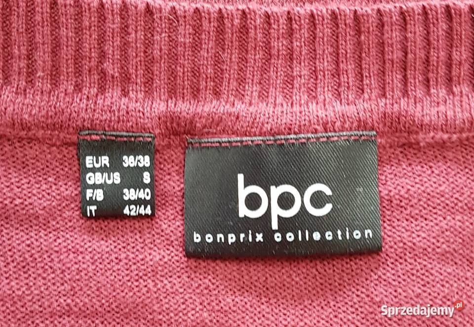 Damski bawełniany sweternarzutka bordowa z czerwony Chrzanów sprzedam