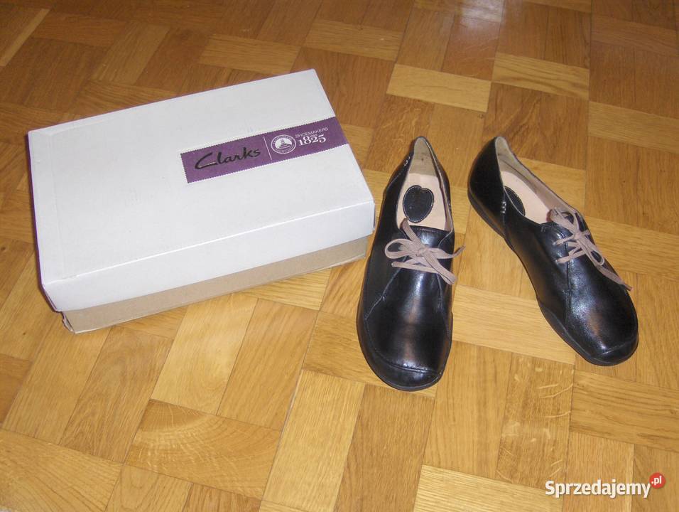 Półbuty CLARKS Felicia Vale Skóra Czarne 4041 czarny Łódź