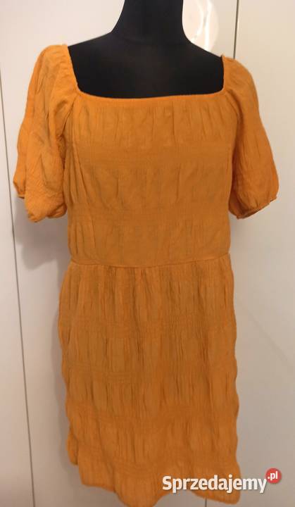 letnia sukienka w kolorze musztardowym Częstochowa