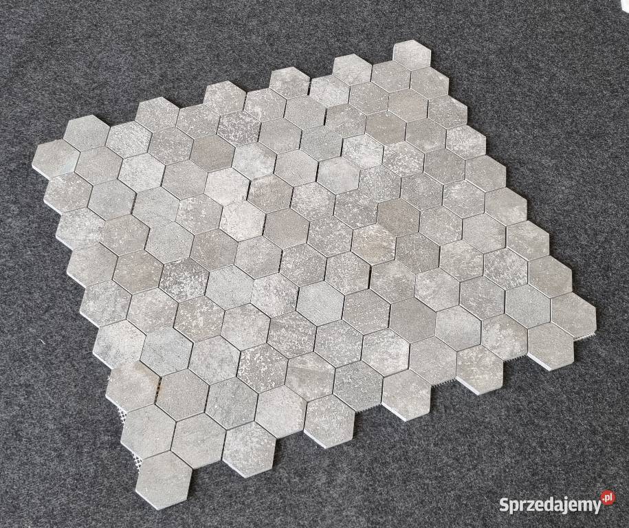 MOZAIKA MARMUROWA BLACK LAVA HEXAGON MATOWA Bielawa