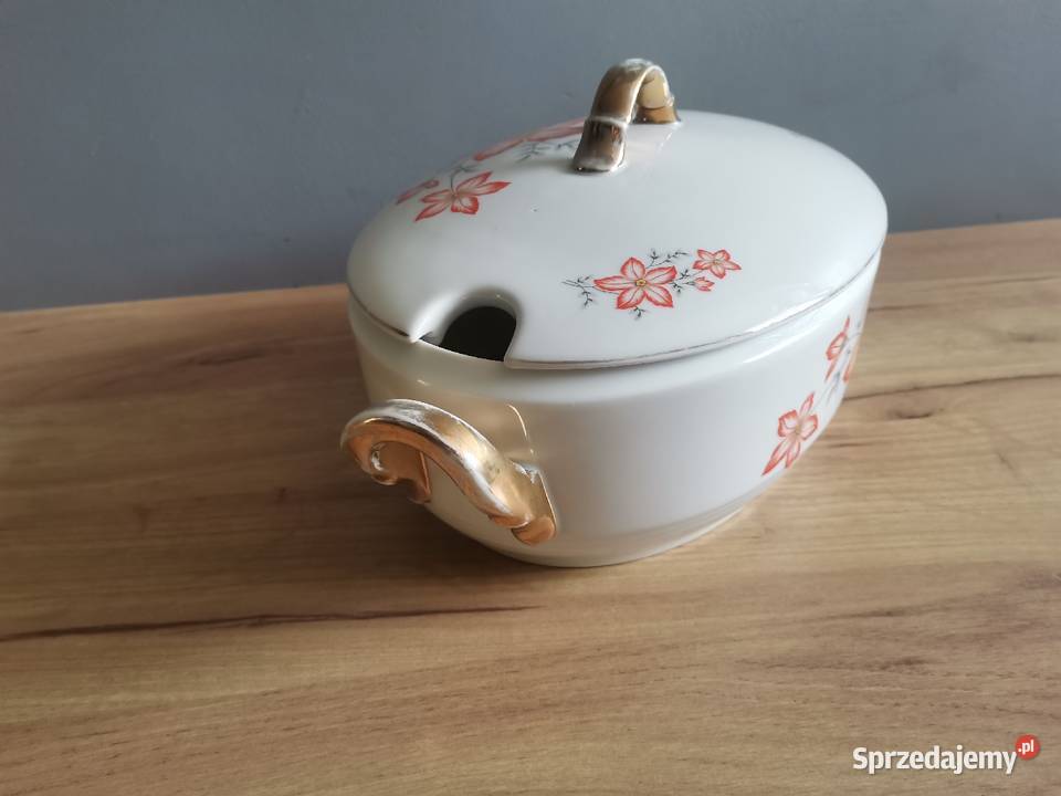 Stara przedwojenna unikatowa waza porcelana Art