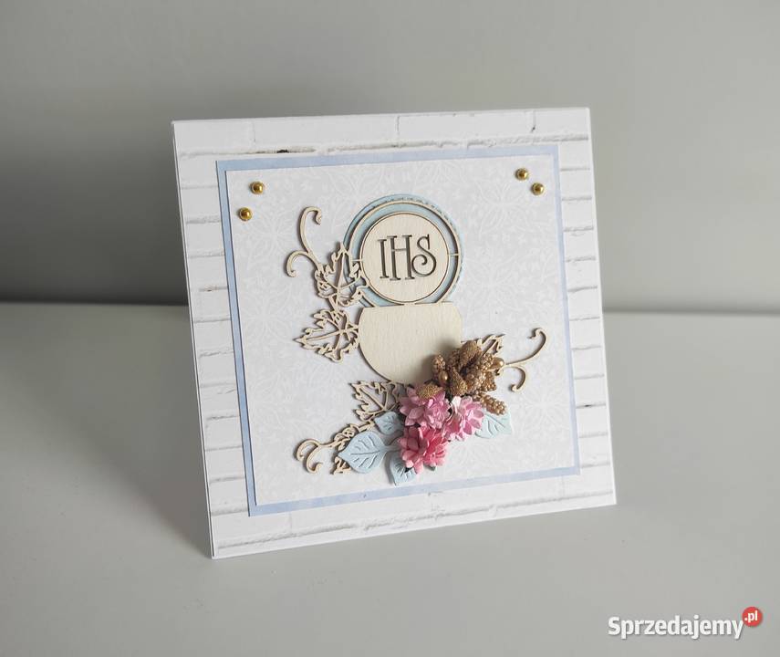 Kartka Komunia Święta handmade ręcznie robiona Łódź sprzedam